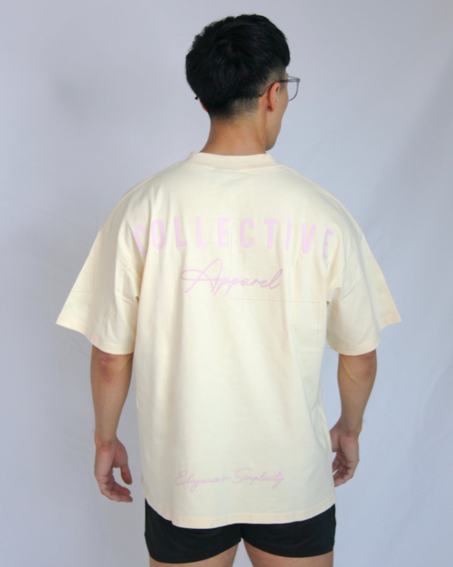 Butter Cream / Pink Classic Oversized Tee