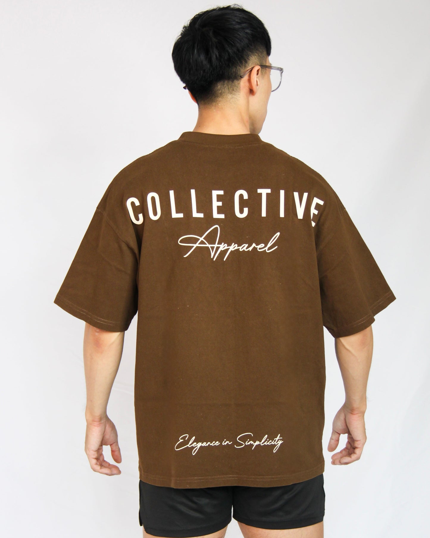 Mocha brown / Cream Classic Oversized Tee