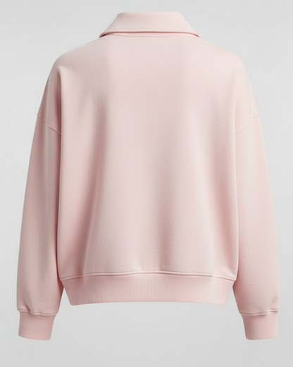 BABY PINK CROPPED QUARTER ZIP – Collective Apparel