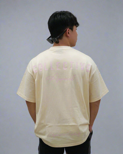 Butter Cream / Pink Oversized Tee