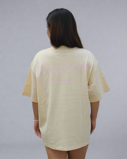 Butter Cream / Pink Oversized Tee