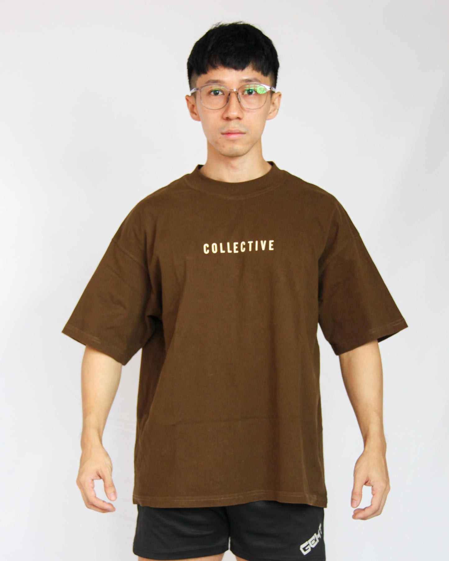 Mocha brown / Cream Classic Oversized Tee